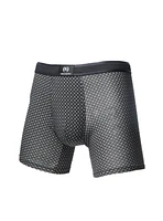 Sous-vêtement boxer en bambou noir imprimé
