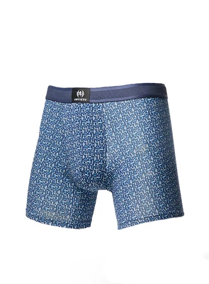 Sous-vêtement boxer en bambou marine imprimé