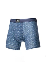 Sous-vêtement boxer en bambou marine imprimé