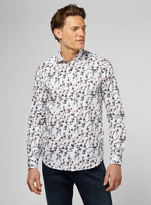 Sateen Floral Print Shirt