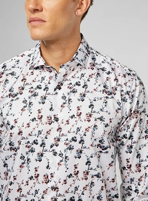 Sateen Floral Print Shirt