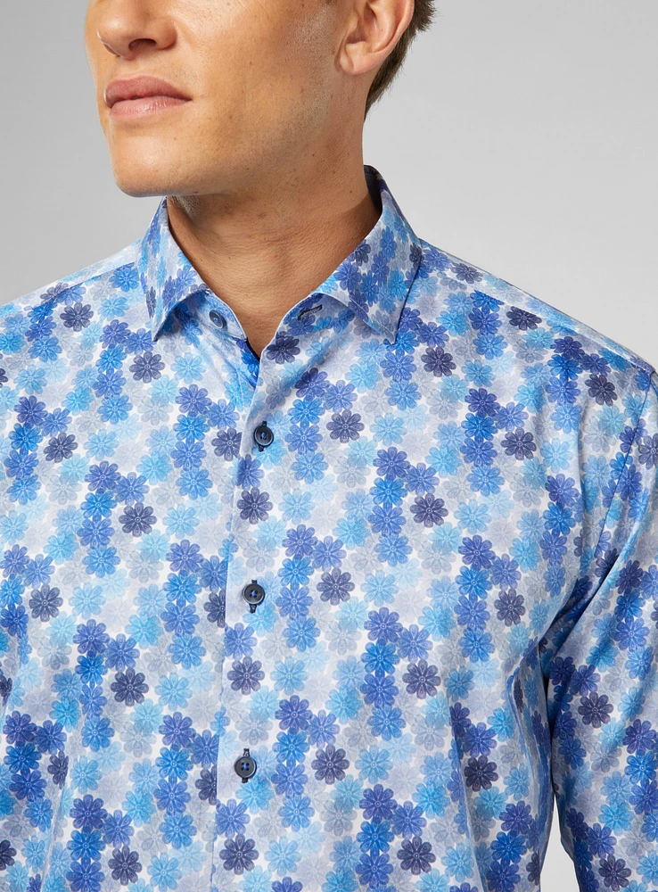 Kaleidoscope Print Sateen Shirt