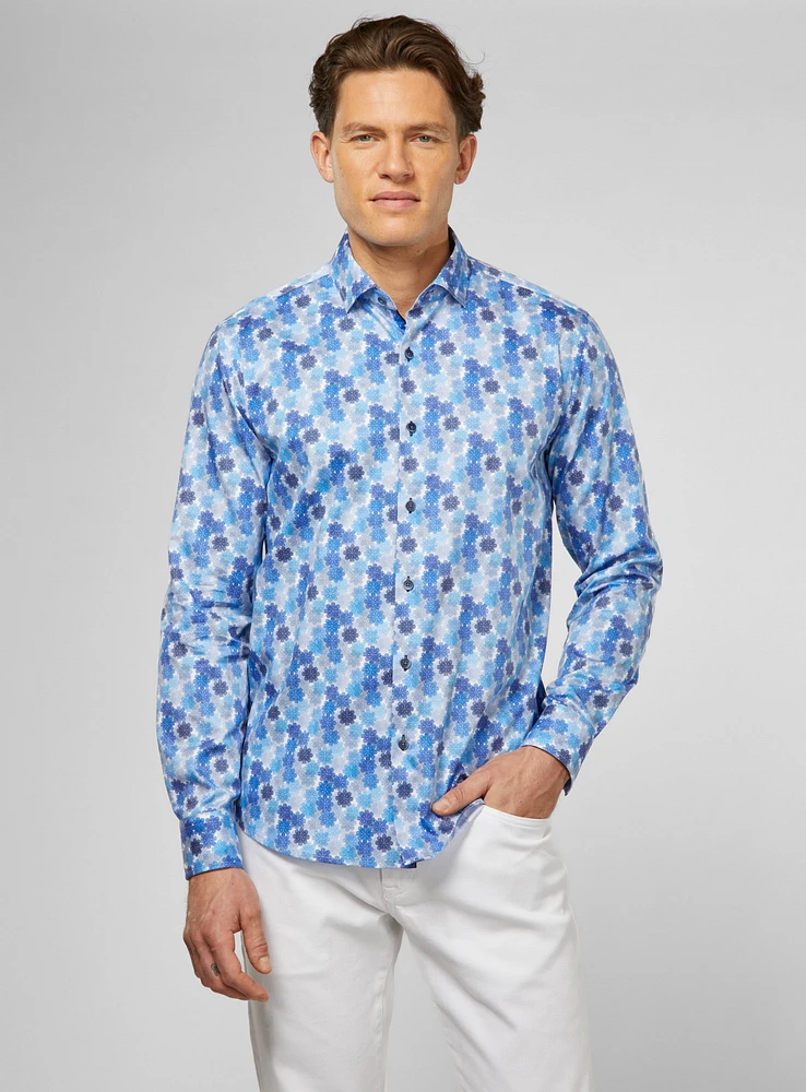 Kaleidoscope Print Sateen Shirt