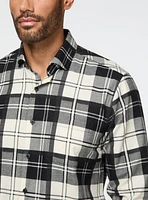 Chemise en flanelle à carreaux noirs