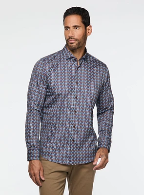 Chemise à motif hexagonal