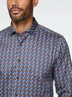 Chemise à motif hexagonal
