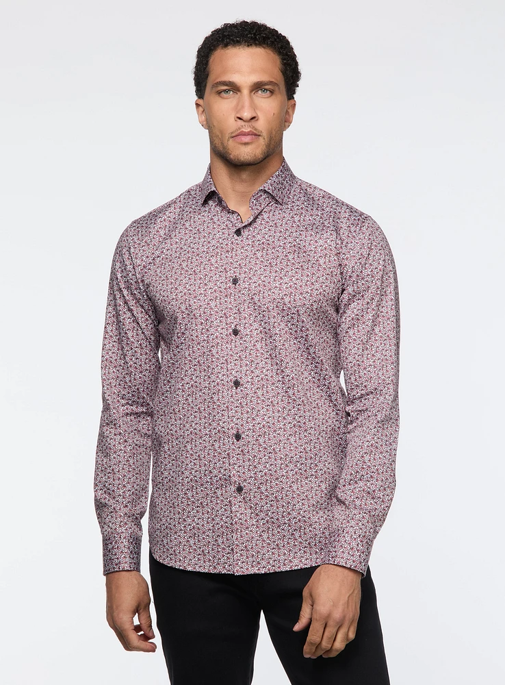 Swirl Print Sateen Shirt