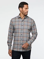 Orange and Navy Plaid Shirt