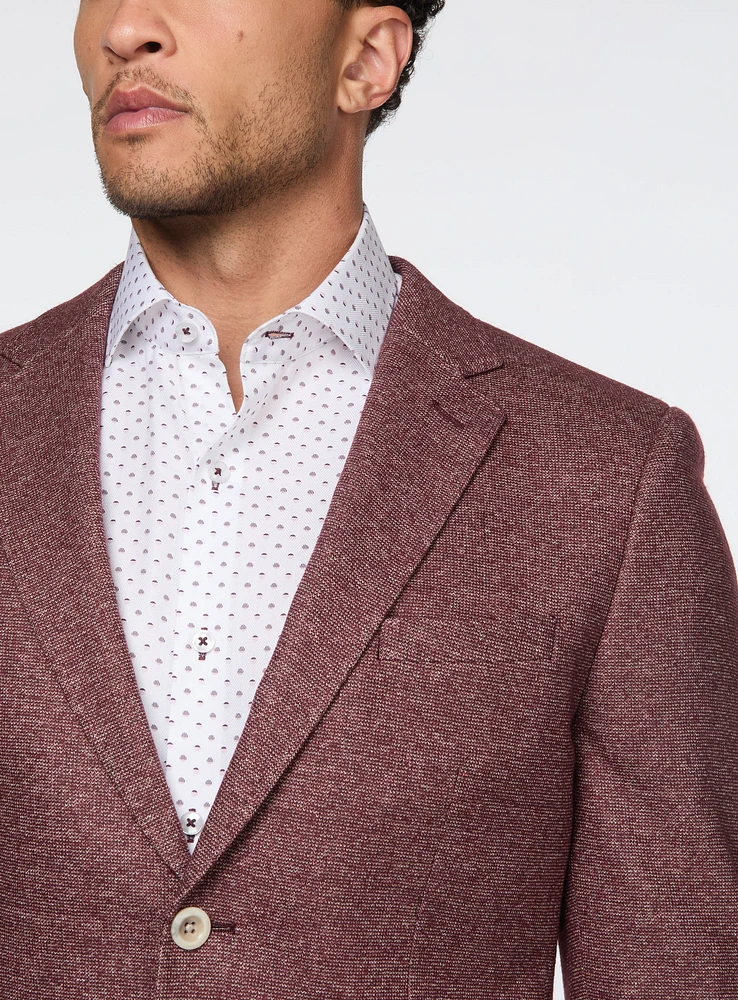 Veston en jersey framboise