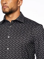 Martini Print Stretch Shirt