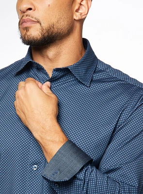 Chemise extensible à imprimé chevrons