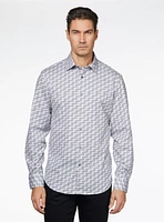 Chemise extensible à imprimé de points multiples