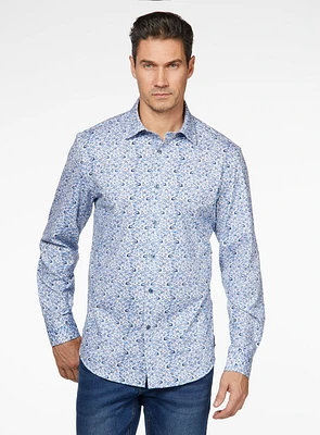 Chemise extensible à imprimé paisley