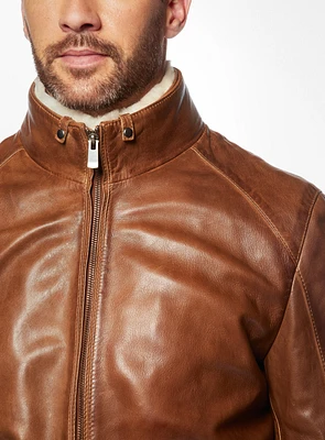 Manteau aviateur avec peau de mouton