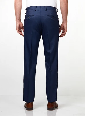 Blue Textured Dress Pants