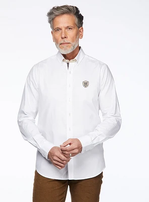 Chemise satinée blanche