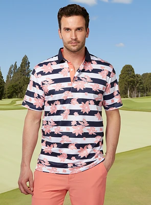 Polo de golf 'South' à imprimé de jardins