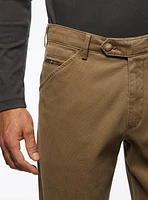 Chino taupe à micro texturé