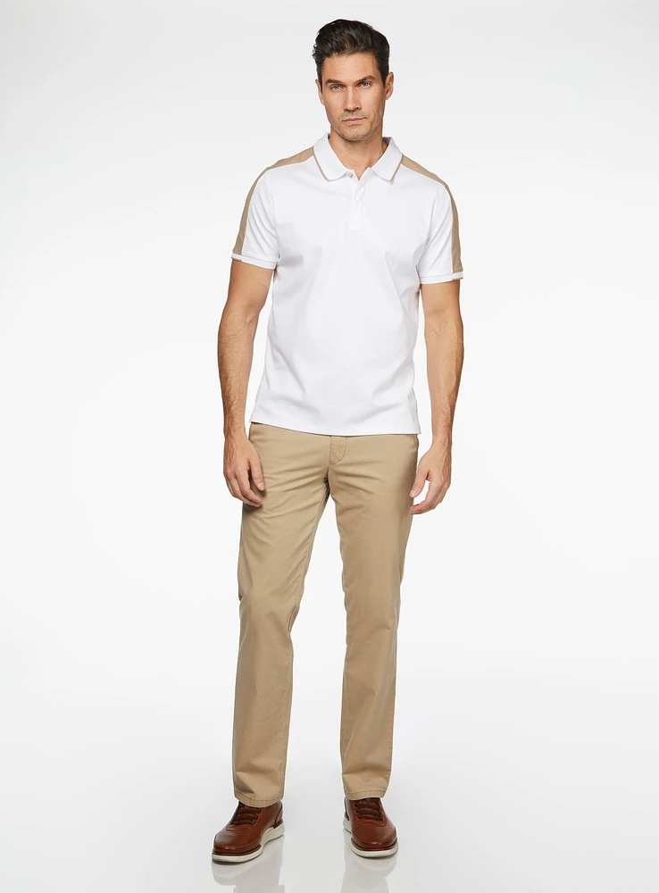 Contrasting Details Beige Chino