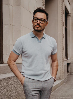 Polo en tricot uni