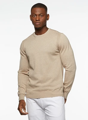 Contrasting Detail Crew Neck Sweater