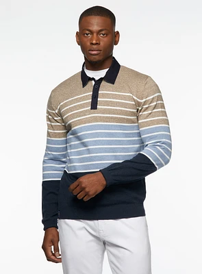 Striped Polo Sweater