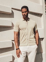 Chemise manches courtes en tricot uni