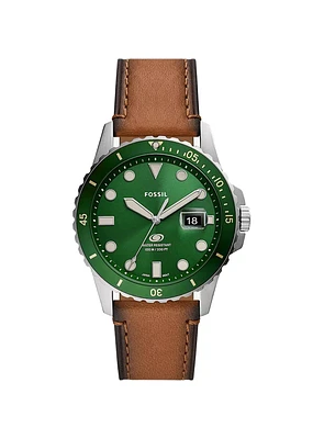 Green Three-Hand Watch