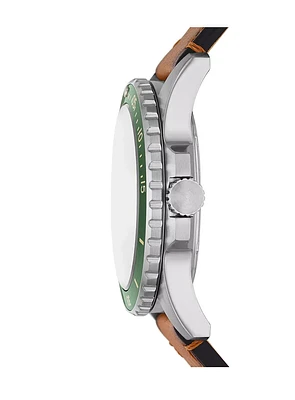 Green Three-Hand Watch