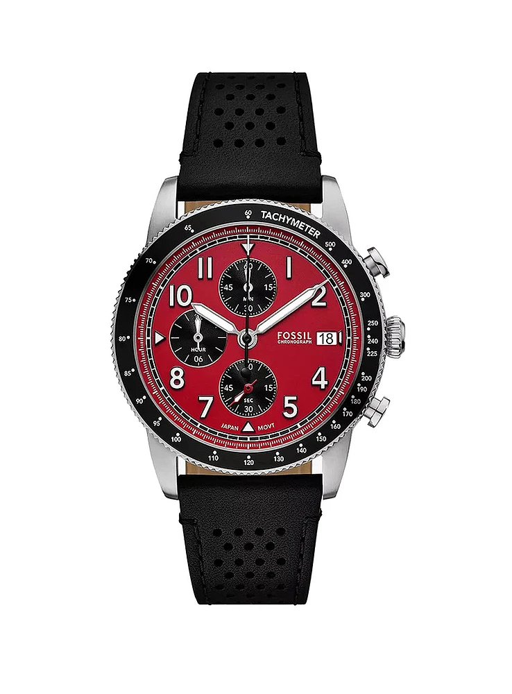 Montre rouge 'Sport Tourer' chronographe