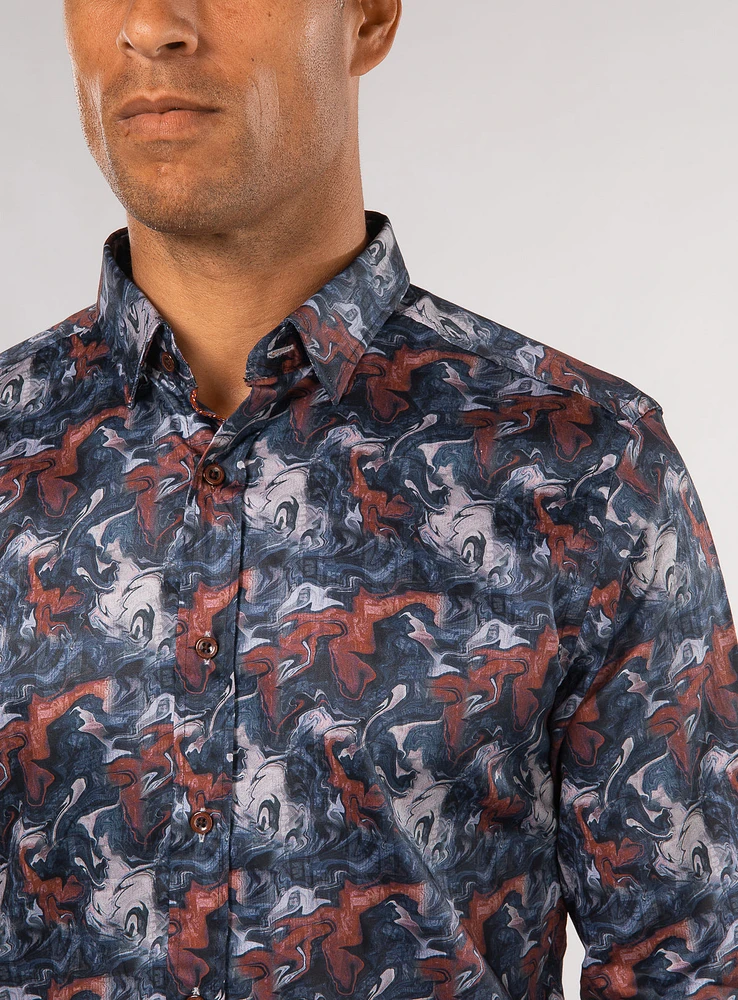 Chemise 'Casella' imprimé abstrait