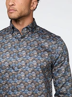 Firework Print Sateen Shirt
