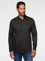 Paisley Print Navy Sateen Shirt