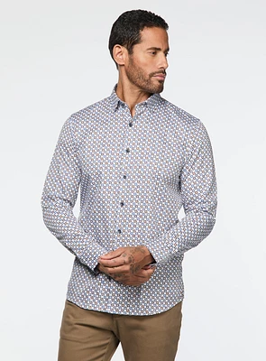 Chemise satinée à motif de drones