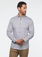 Chemise satinée à motif de drones