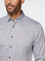 Chemise satinée à motif de drones
