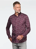 Chemise satinée à motif courte-pointe