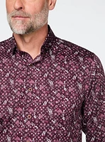 Patchwork Print Sateen Shirt