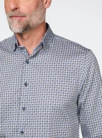 Chemise satinée à motif mosaïque