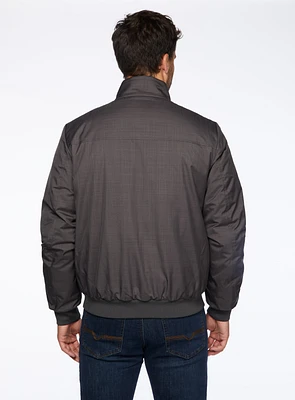 Water-Repellent Grey Bomber Jacket