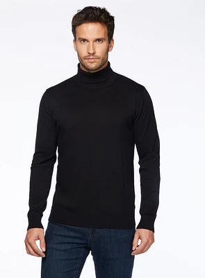 Solid Turtleneck Sweater