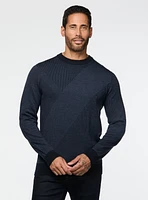 Jacquard Knit Navy Sweater