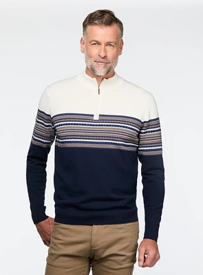 Navy and White Fair Isle Sweater