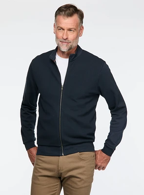 Cardigan texturé marine