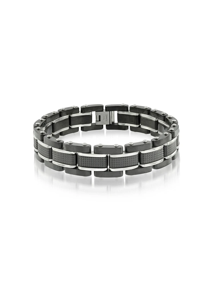 Bracelet en acier inoxydable noir