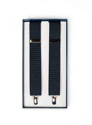 Dotted Black Crossed Suspender