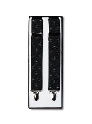 Diamonds Black Crossed Suspender