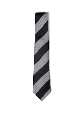 Wide Striped Black Tie