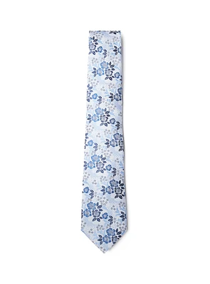 Light Blue Floral Tie