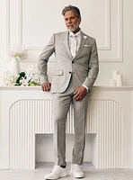 Light Grey Crosshatched Suit